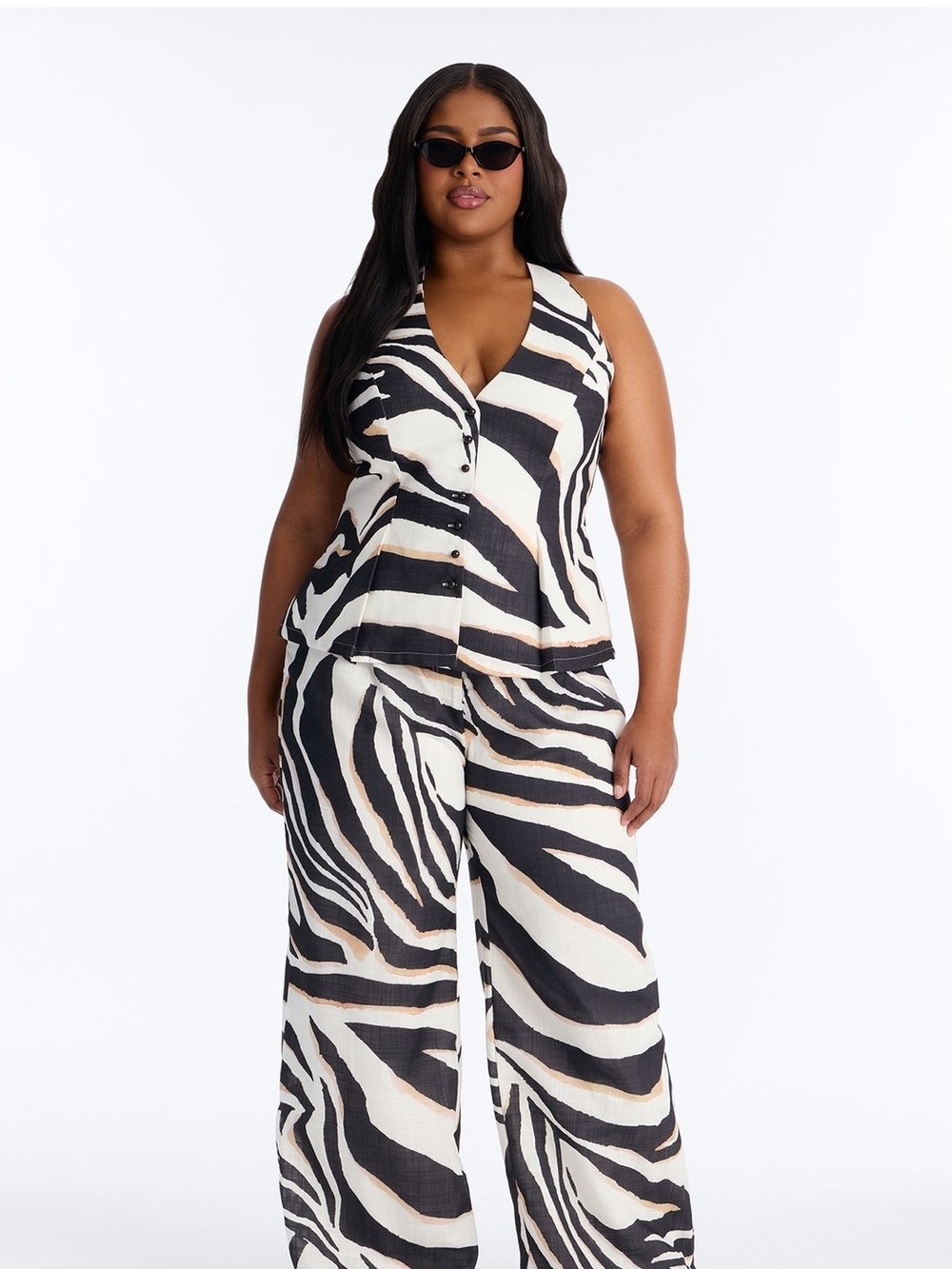 Fashion Nova Plus Zadie Linen Set
